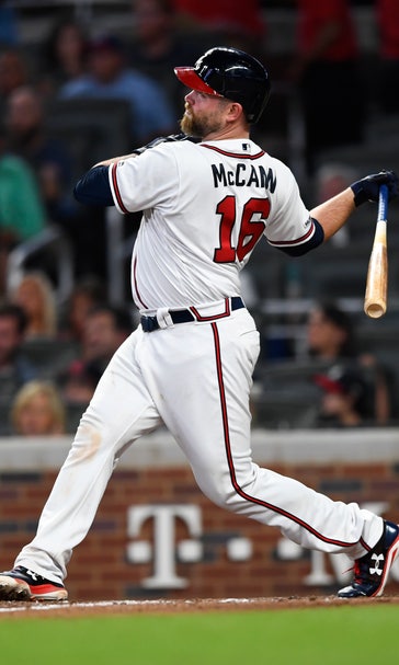 McCann homers twice, Braves with 5th straight